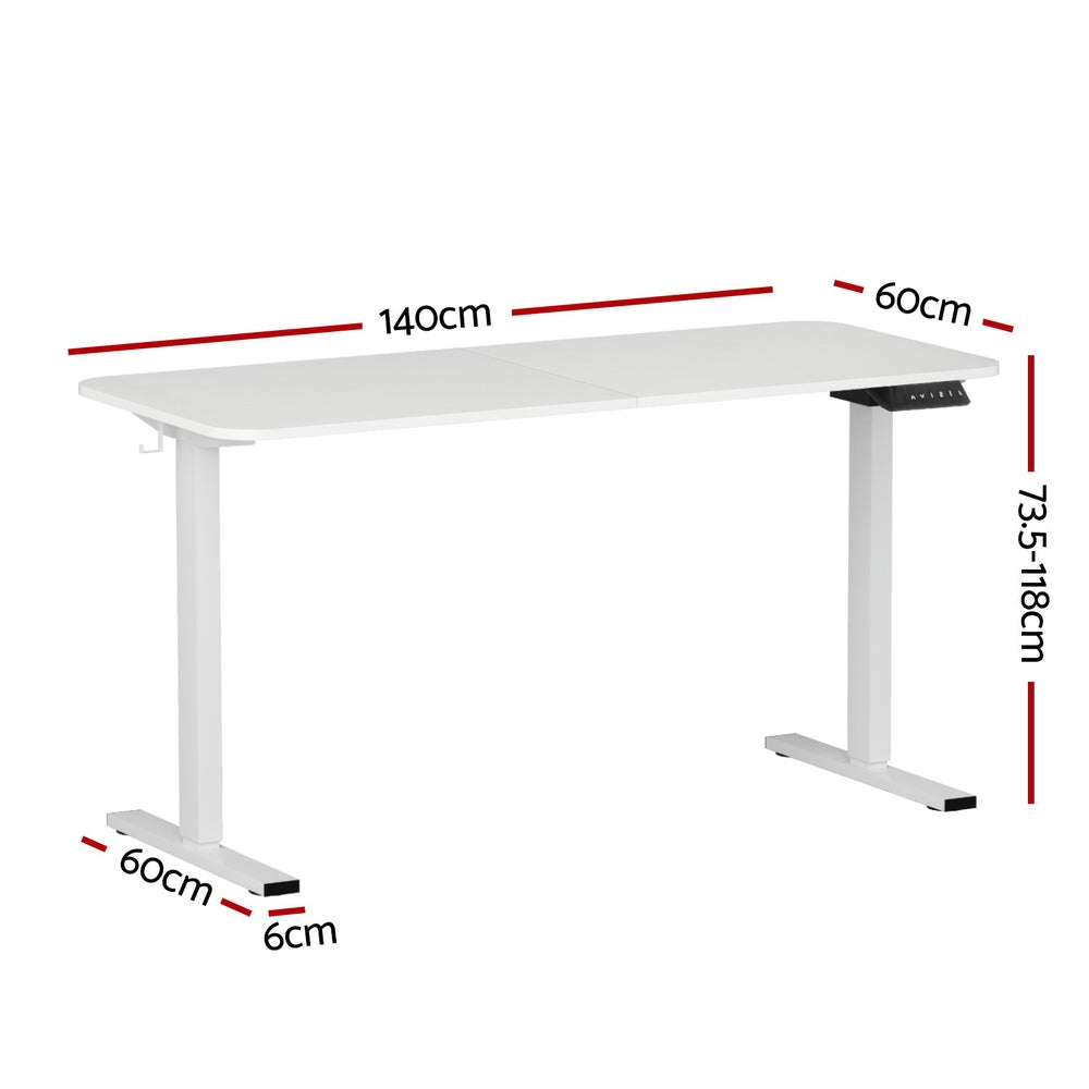 Artiss Electric Standing Desk Height Adjustable 140cm White