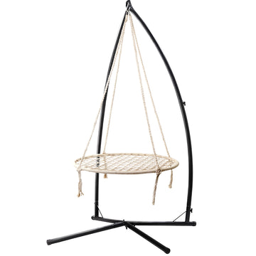 Gardeon Hammock Chair with Steel Stand 360 Degree Rotation 120kg