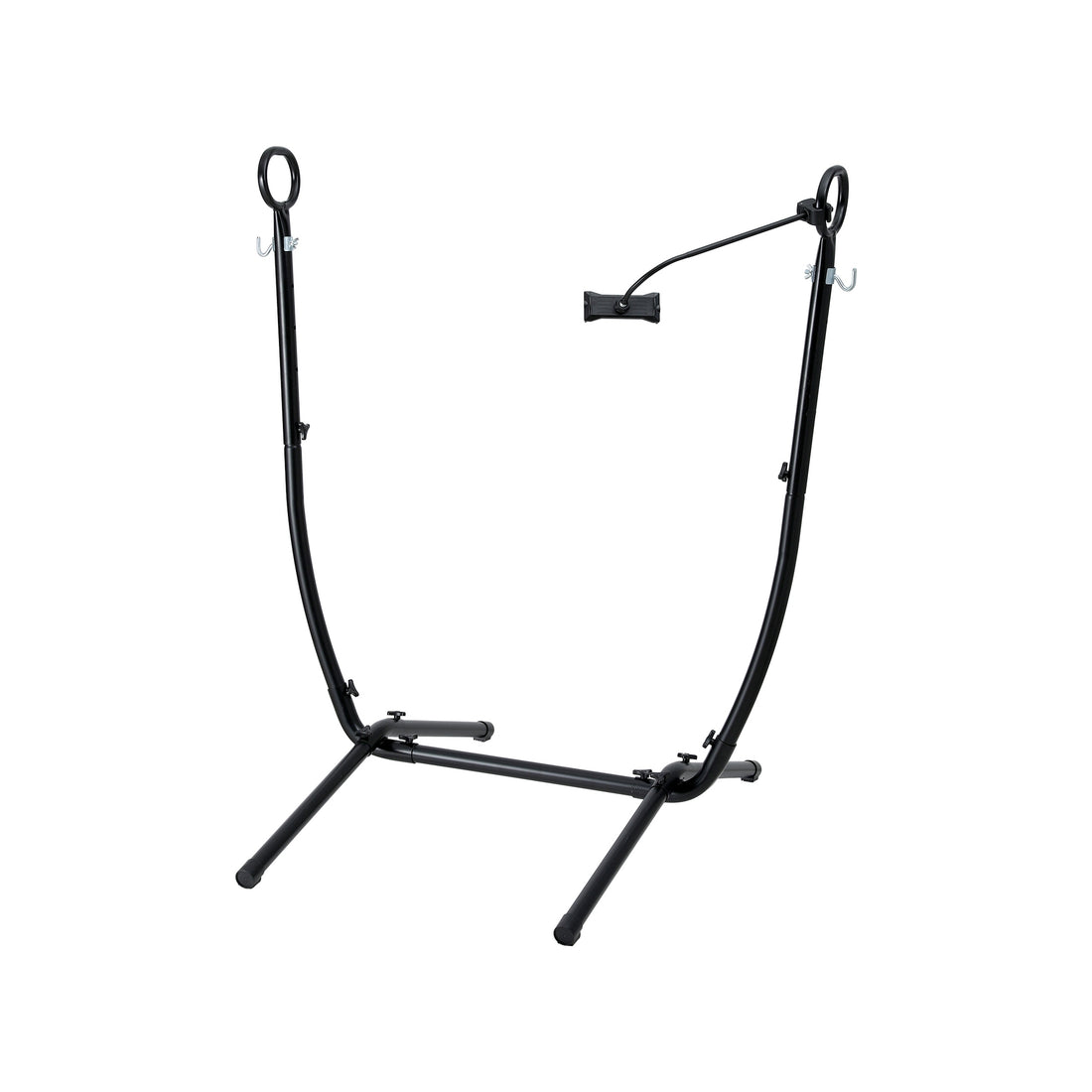 Gardeon Hammock Chair Stand with Phone Holder Indoor Outdoor Black