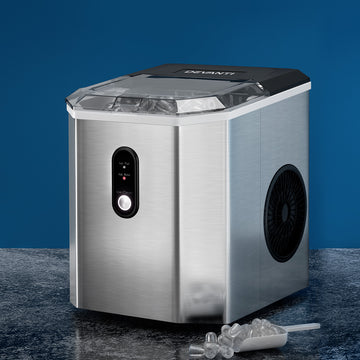 Devanti 12kg Bullet Ice Maker Countertop Self-Cleaning 1.3L Silver