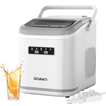 Devanti Portable Ice Maker 12kg Self-Cleaning White