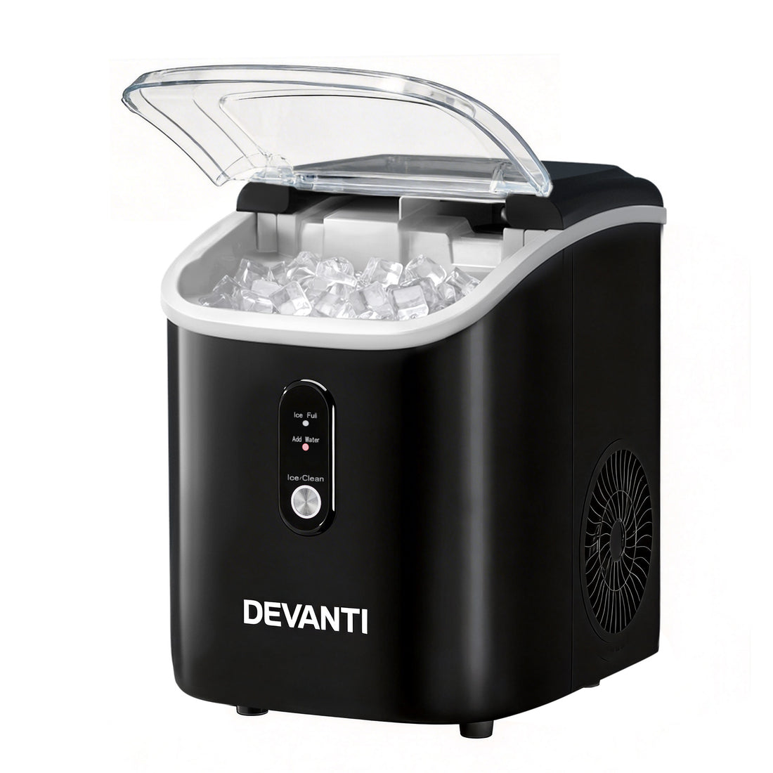 Devanti Countertop Nugget Ice Maker 15kg Black