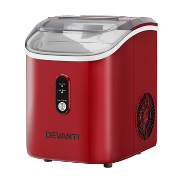 Devanti Ice Maker 15kg Nugget Ice Red