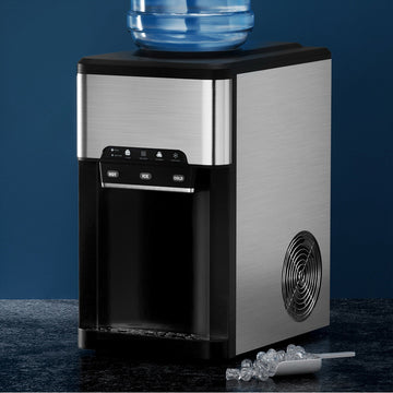 Devanti 3-in-1 Ice Maker Water Dispenser Cold Hot 20kg Silver