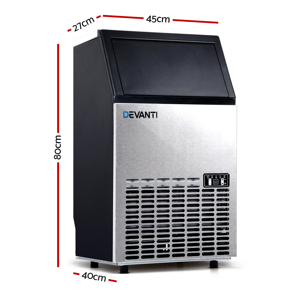 Devanti Commercial Ice Maker 60kg Stainless Steel