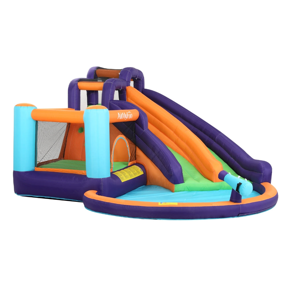 AirMyFun Inflatable Kids Water Park Double Slide Castle Outdoor