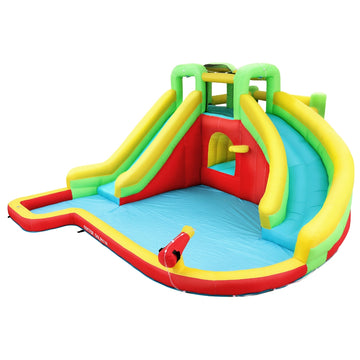 Doctor Dolphin Inflatable Water Park with Slides and Trampoline 575cm