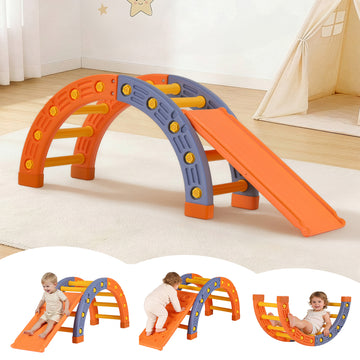 Keezi Toddler Climbing Frame Set with Slide and Arch Indoor Outdoor