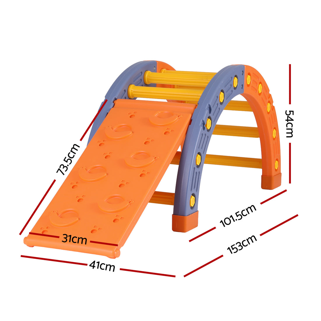 Keezi Toddler Climbing Frame Set with Slide and Arch Indoor Outdoor