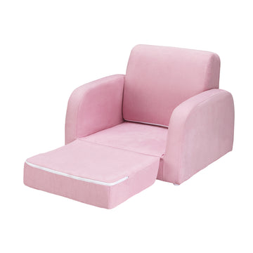 Keezi Flip Open Kids Sofa Armchair with Storage Pocket Pink