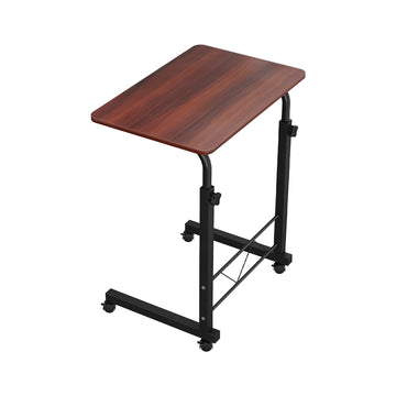 Artiss Mobile Laptop Desk Height Adjustable 60cm Dark Wood