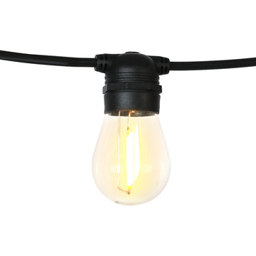 Vortaz Solar Festoon String Lights Warm White 17m