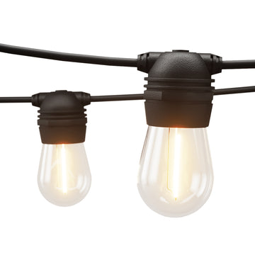 Solar Festoon Lights Warm White LED Outdoor 86m