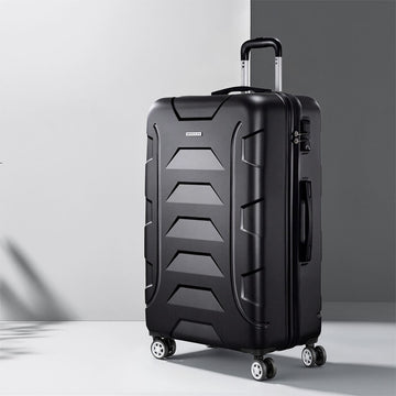 Wanderlite 28 Inch Hard Shell TSA Lock Luggage Black