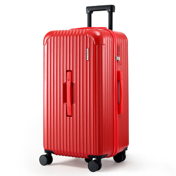 Wanderlite 28in Hard Shell Trunk Luggage USB Type-C Port TSA Lock Red