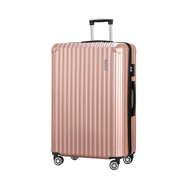 Wanderlite Hard Shell Luggage Case with TSA Lock 28 inch Rose Gold