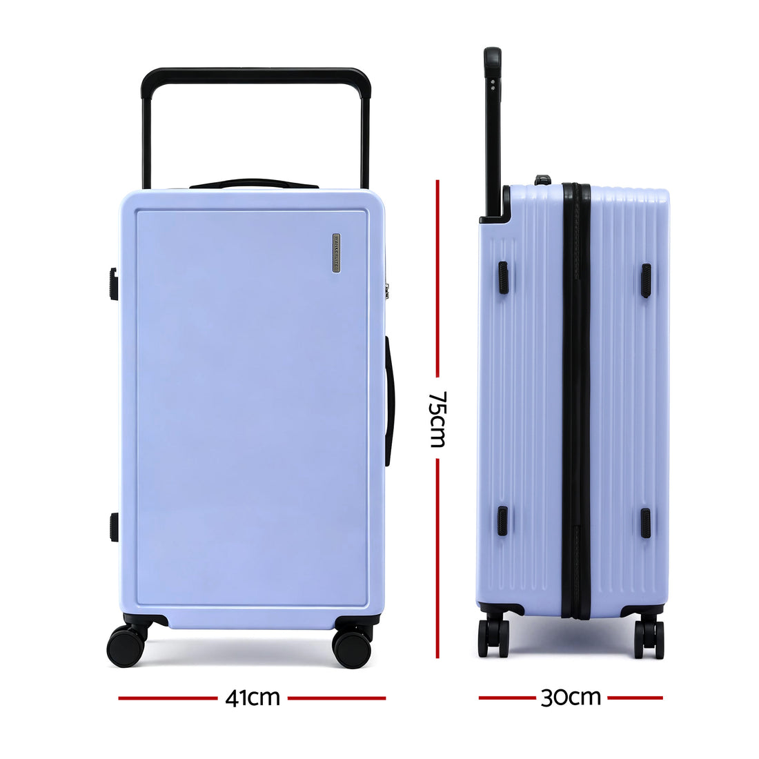 Wanderlite 28in Wide Handle Luggage with Cup Holder TSA Lock Light Blue