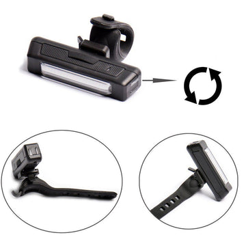 USB Rechargeable LED Bike Light Set Front and Rear Taillight IPX4 Waterproof 5 Modes