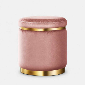 Artiss Ottoman Velvet Footstool Soft Tufted Seat Pink