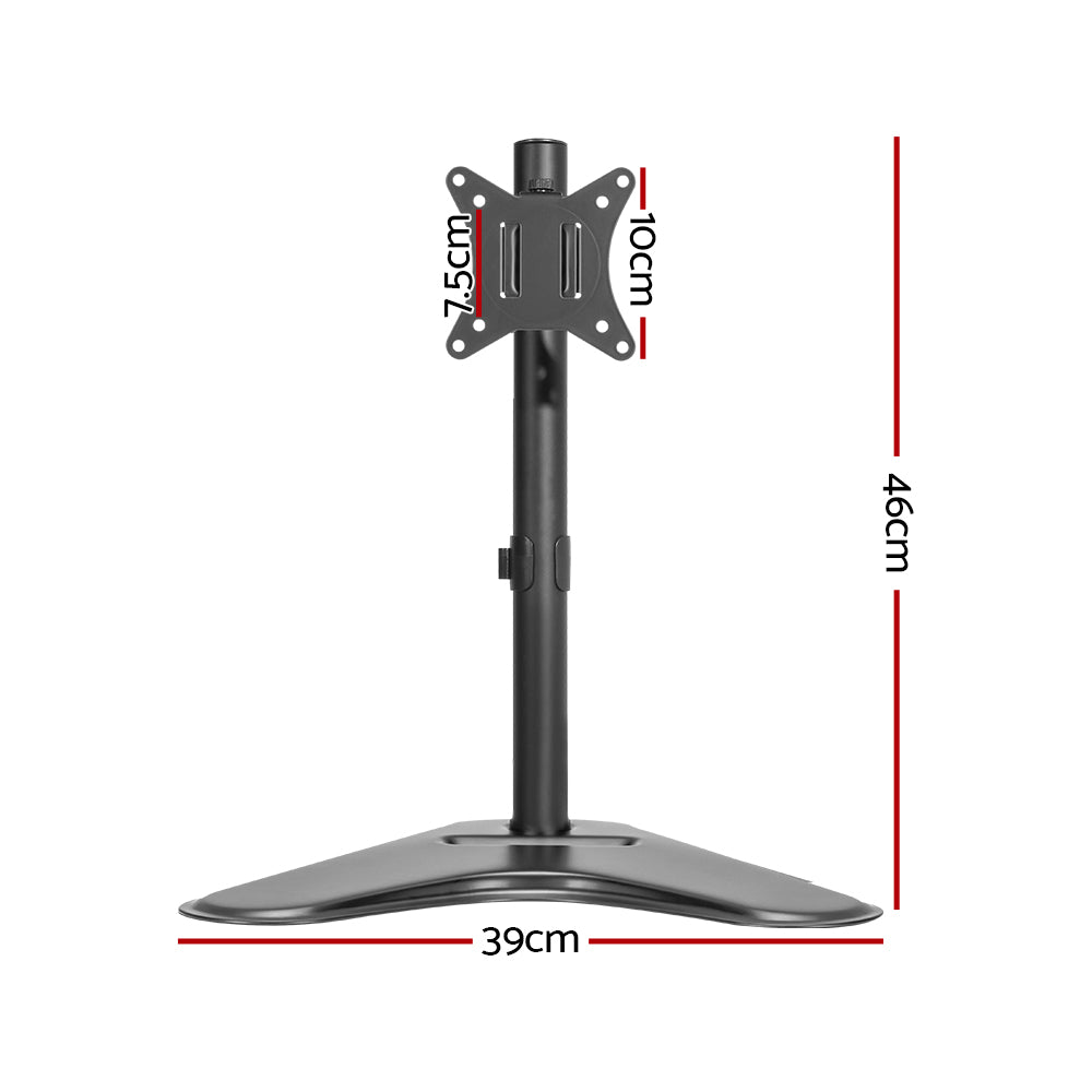 Artiss Freestanding Single Monitor Arm Desk Stand Black