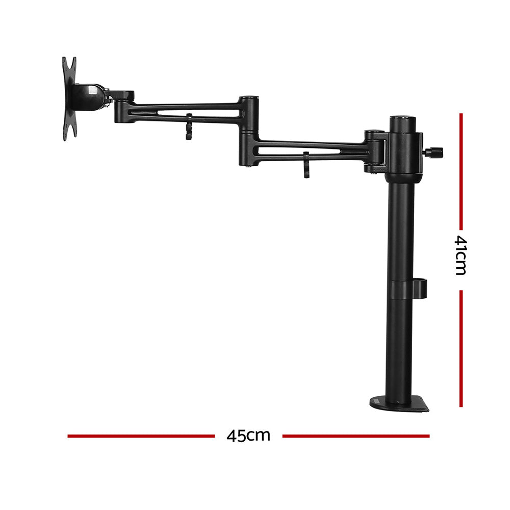 Artiss Single Monitor Arm Desk Mount Height Adjustable Black