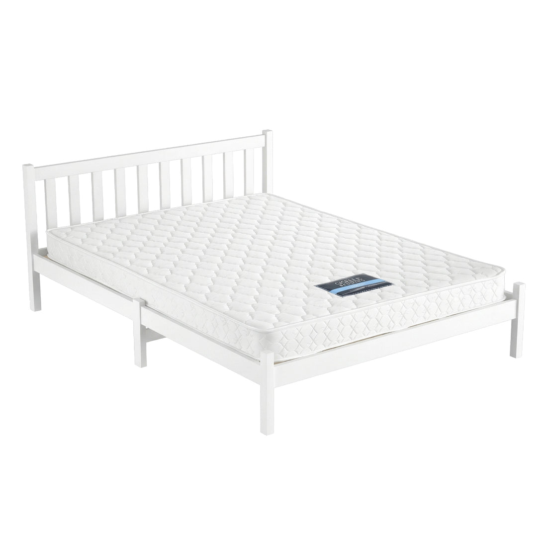 Artiss Wooden Double Bed Frame with Mattress Natural Pine