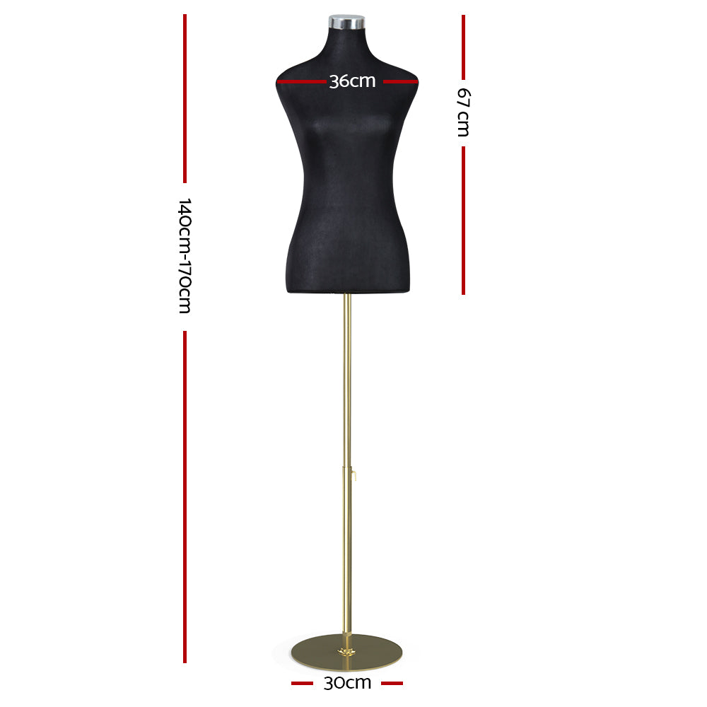Embellir Dressmaking Mannequin Pinnable Black Canvas
