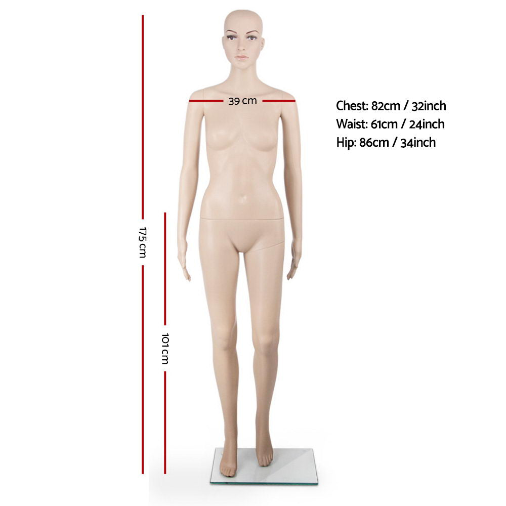 Female Full Body Mannequin Adjustable Pose 175cm