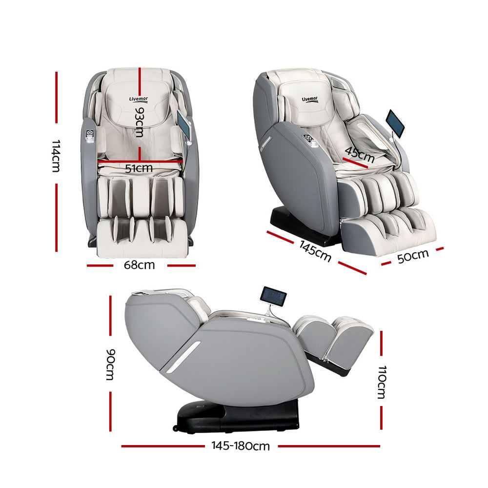 Livemor 4D Massage Chair SL-Track Zero Gravity Deep Tissue