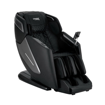Livemor Massage Chair Zero Gravity Heated Recliner with AI Body Scan Black