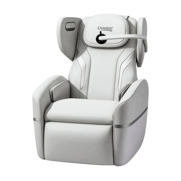 Livemor Massage Chair Zero Gravity Recline with Hip Heating Beige