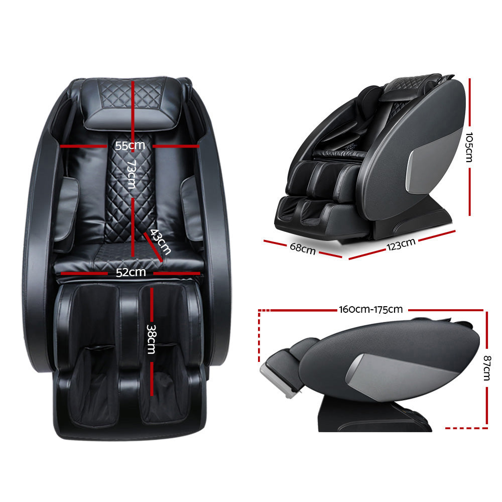 Livemor Massage Chair Electric Recliner Zero Gravity Black