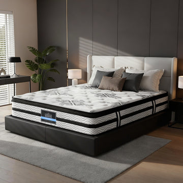 Giselle Bedding Euro Top Mattress 34cm Pocket Spring Queen