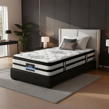 Giselle Bedding Euro Top Mattress 34cm Pocket Spring Single