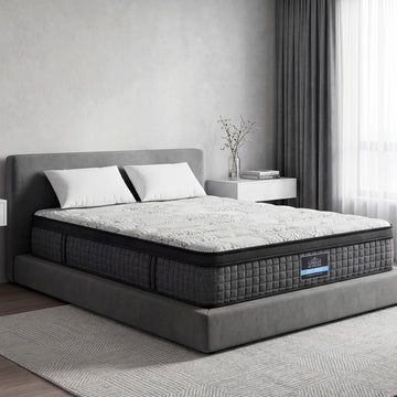 Giselle Bedding Pocket Spring Mattress 34cm with Latex Euro Top Medium Firm Queen