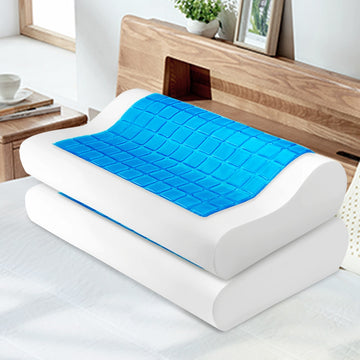 Giselle Bedding Cool Gel Memory Foam Contour Pillow Set