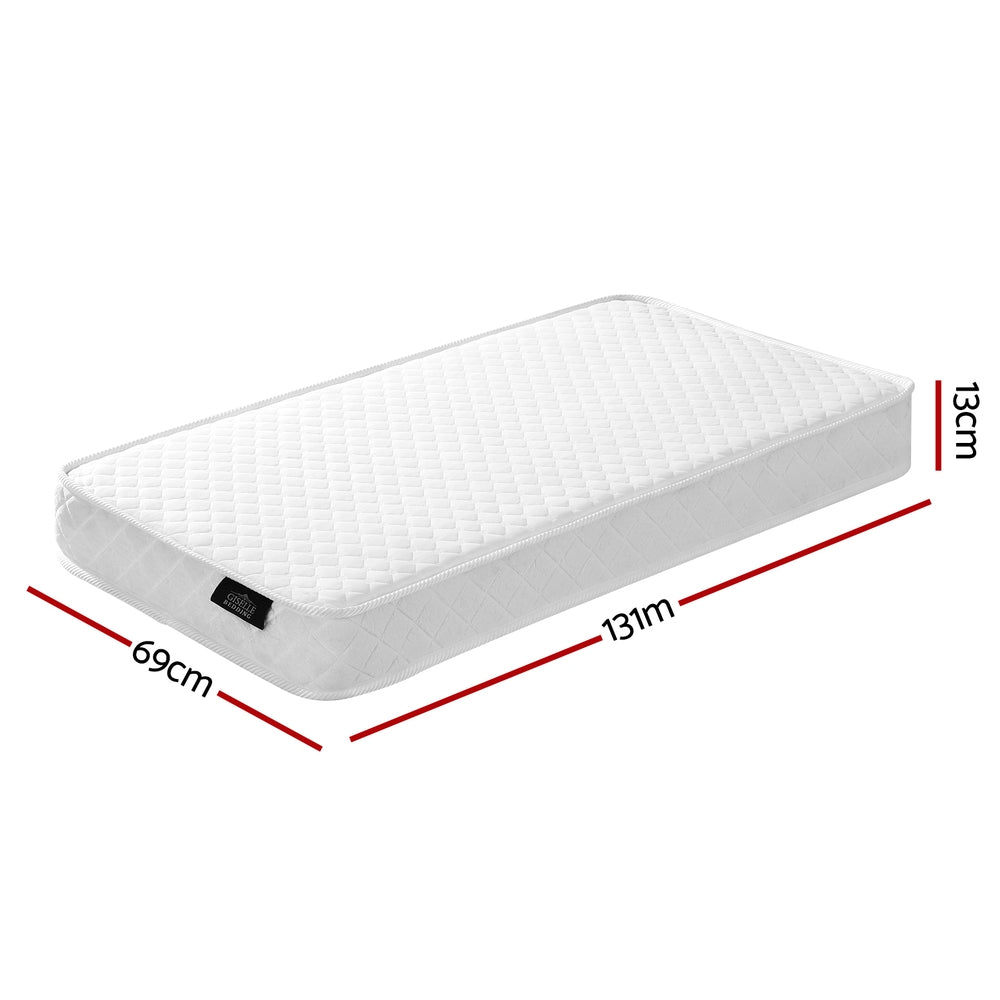 Giselle Bedding Baby Cot Mattress Spring Foam White 13cm