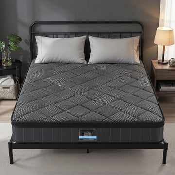 Giselle Bedding King Mattress 25cm Latex Pocket Spring Euro Top Medium Firm