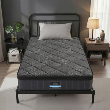Giselle Bedding King Single Mattress 25cm Latex Pocket Spring Euro Top Firm