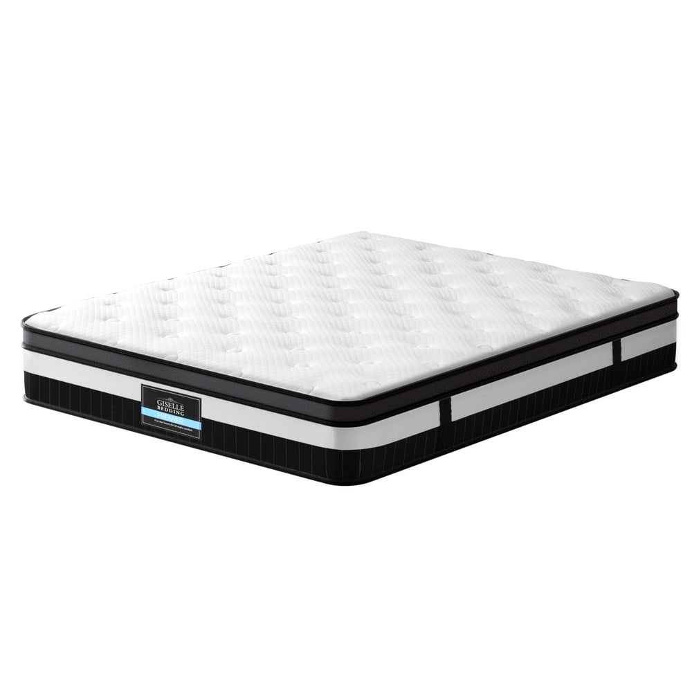 Giselle Bedding Euro Top Pocket Spring Mattress Medium Firm Queen
