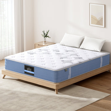 Giselle Bedding Double Mattress Euro Top Pocket Spring 25cm Medium Firm