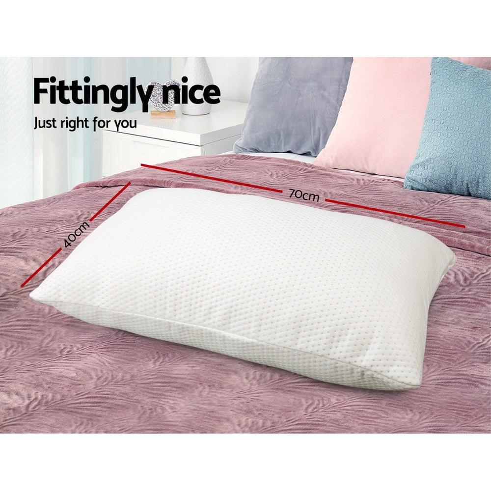 Giselle Bedding Memory Foam Pillow Twin Pack 19cm Support
