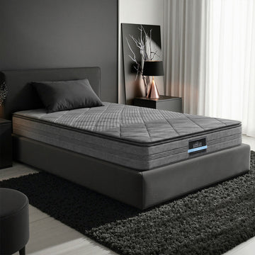 Giselle Bedding Pillow Top Mattress 18cm King Single with 6-Turn Coil System