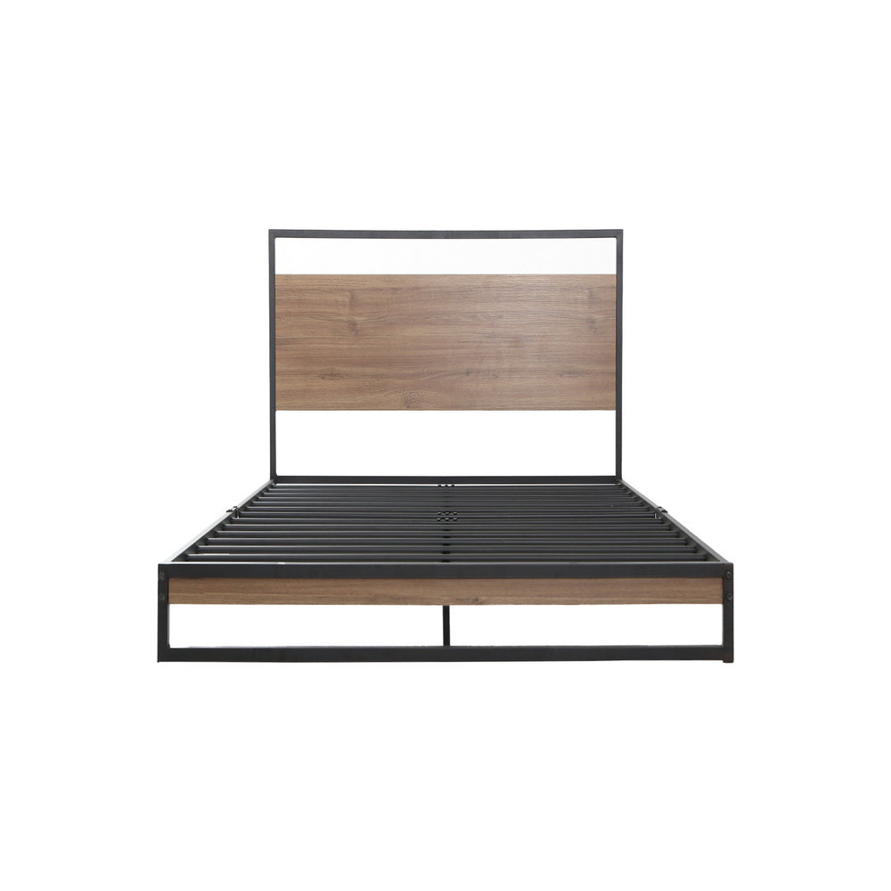 Artiss Industrial Metal Bed Frame Single Black Steel Construction