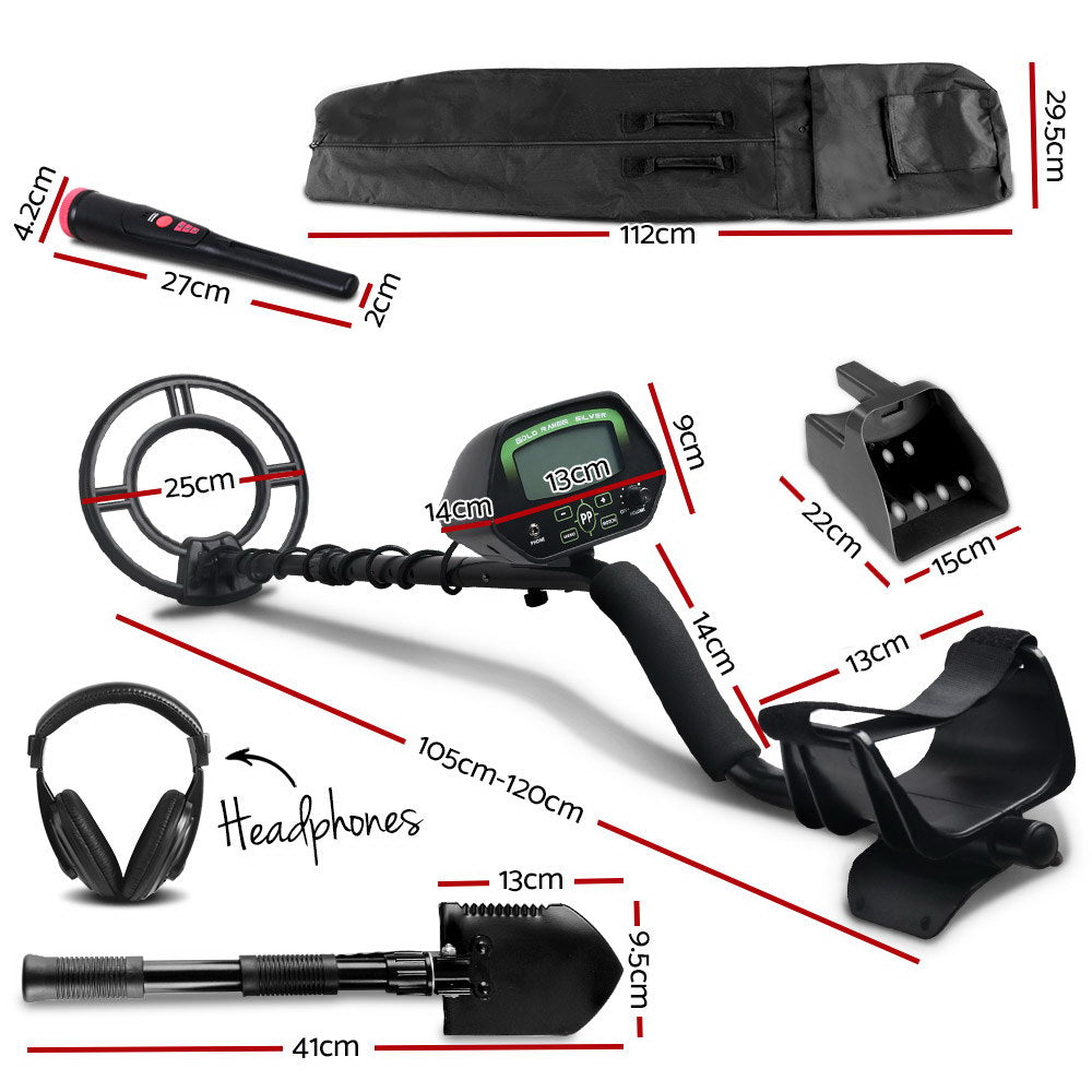 Metal Detector with Pinpointer Waterproof 220mm Deep Sensitive Treasure Hunter