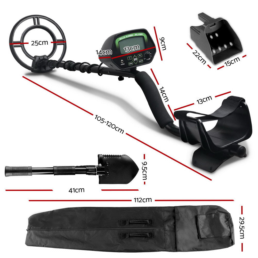LCD Metal Detector Waterproof 220mm Deep Sensitive Treasure Hunter