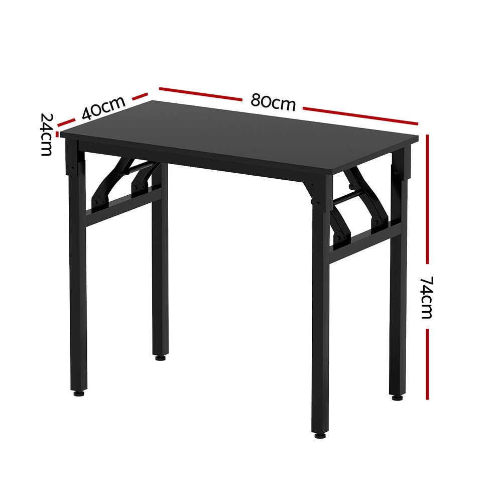 Artiss Computer Desk Foldable Black 80cm