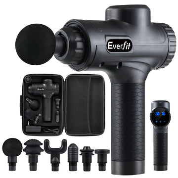 Everfit Percussion Massage Gun Deep Tissue 30 Speed Black