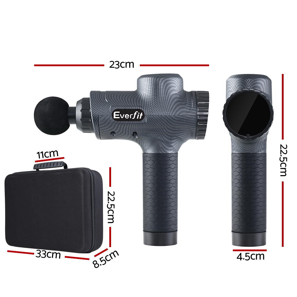 Everfit Percussion Massage Gun Deep Tissue Muscle Recovery 30 Speed Levels