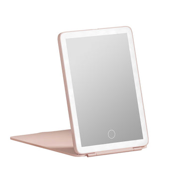 Embellir LED Travel Makeup Mirror Foldable Rechargeable Pink